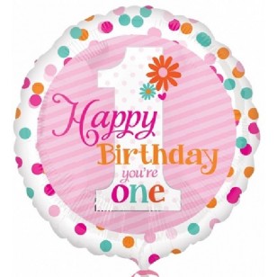 You're One Happy Birthday Daisy Balloon